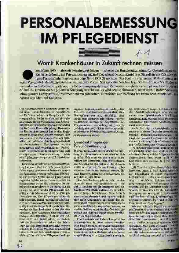 Personalbemessung im Pflegedienst Womit Krankenhäuser in Zukunft rechnen müssen