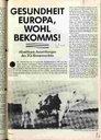 Gesundheit Europa, wohl bekomms! Absehbare Auswirkungen des EG-Binnenmarktes