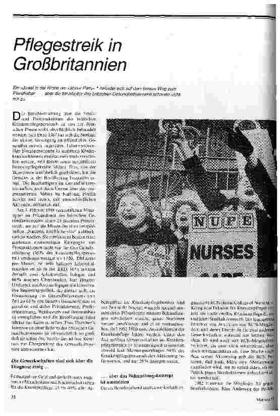 Pflegestreik in Großbritannien
