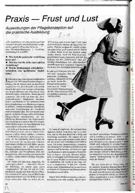 Praxis - Frust und Lust Auswirkungen der Pflegekonzepte auf die praktische Ausbildung