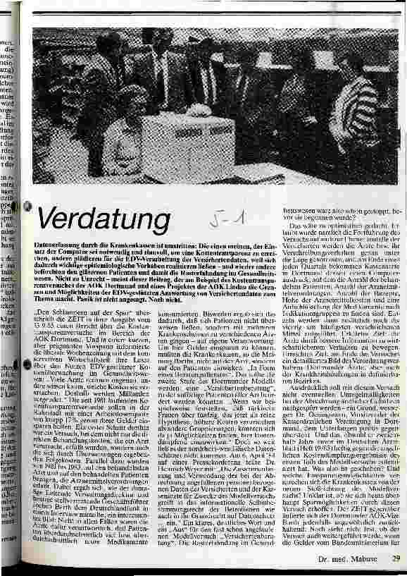 Verdatung