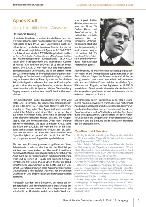 Agnes Karll Zum Titelbild dieser Ausgabe