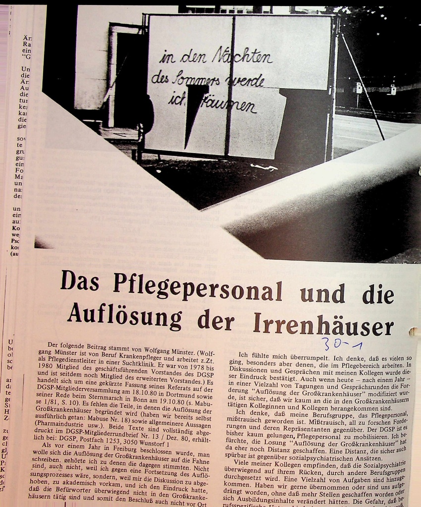 [doc_775411] Das Pflegepersonal und die Auflösung der Irrenhäuser – Zeitschrift für alle Gesundheitsberufe